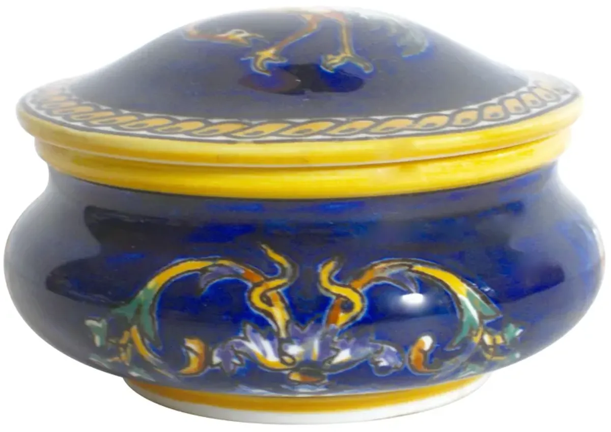 French Faience Lidded Box - The Emporium Ltd. - Blue