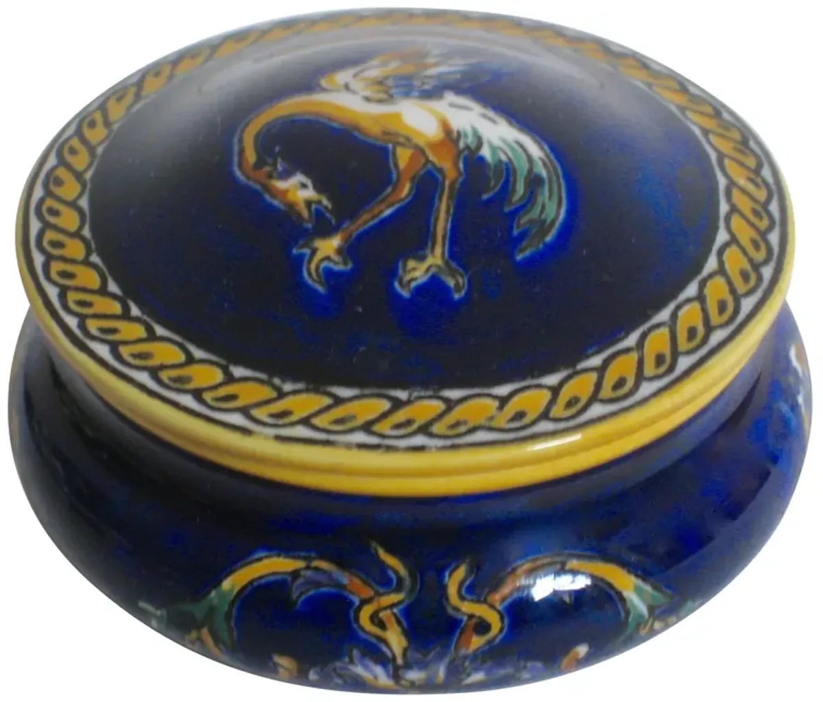 French Faience Lidded Box - The Emporium Ltd. - Blue