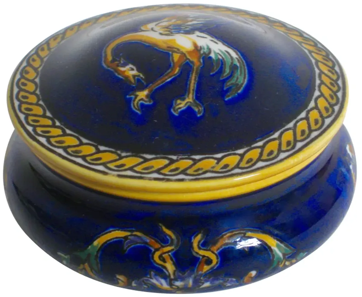 French Faience Lidded Box - The Emporium Ltd. - Blue