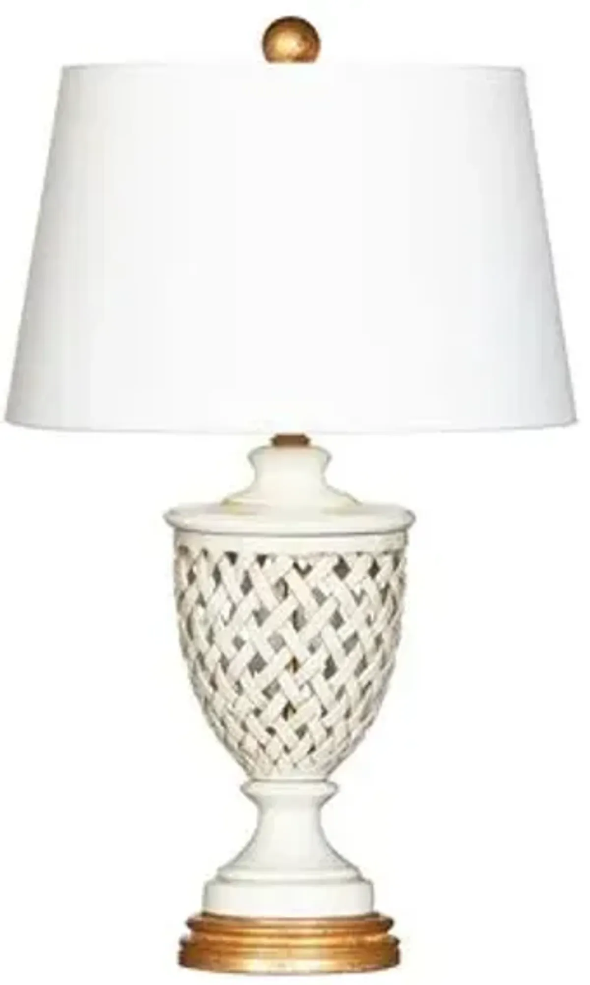 Blanc Calabria Table Lamp - Cream - Bradburn Home