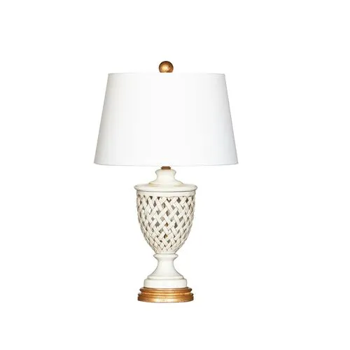 Blanc Calabria Table Lamp - Cream - Bradburn Home