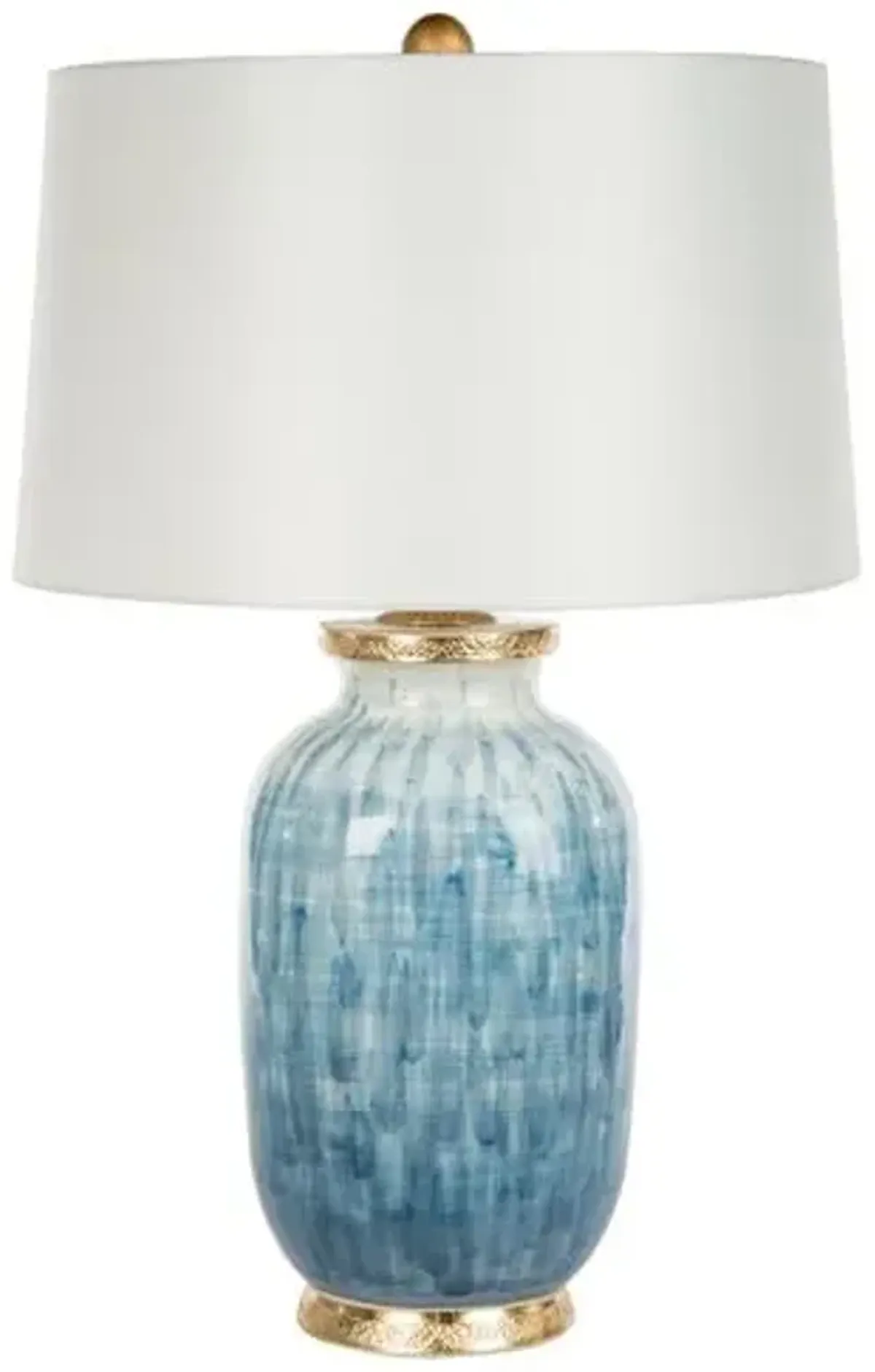 Veranda Table Lamp - Blue Brushstroke - Bradburn Home