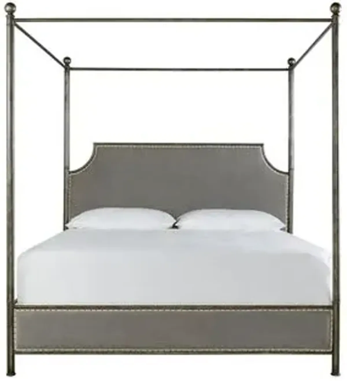 Monett Canopy Bed - Gunmetal - Gray