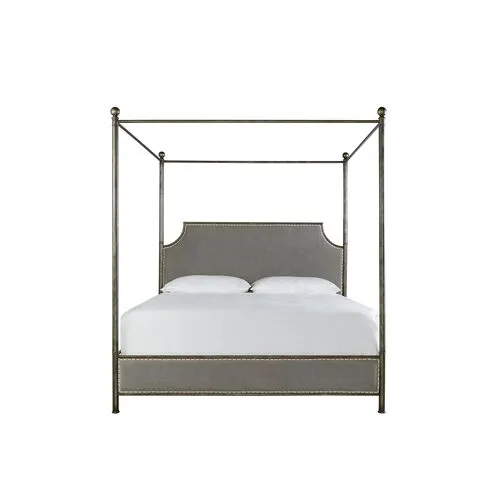 Monett Canopy Bed - Gunmetal - Gray