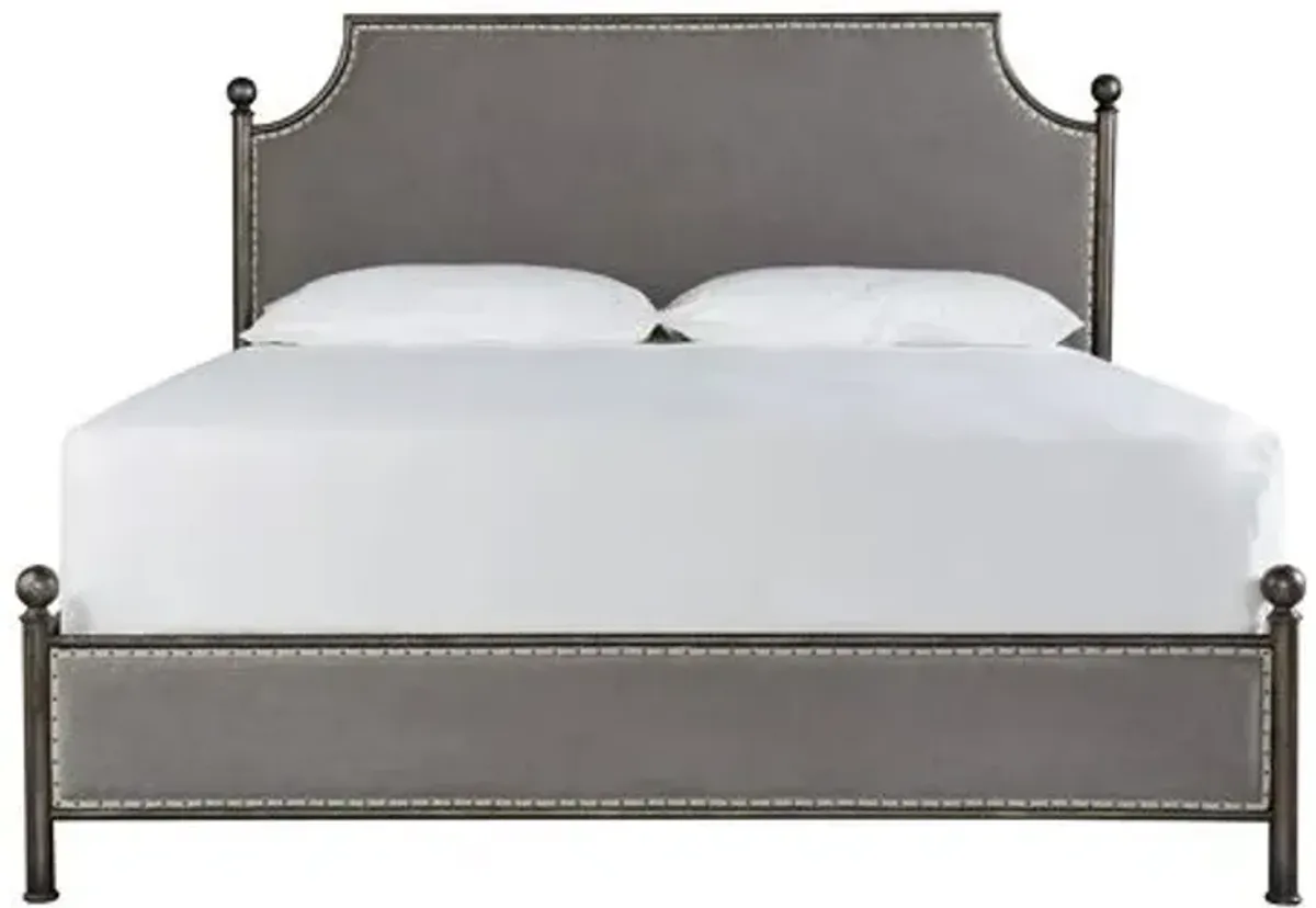 Monett Canopy Bed - Gunmetal - Gray