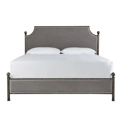 Monett Canopy Bed - Gunmetal - Gray