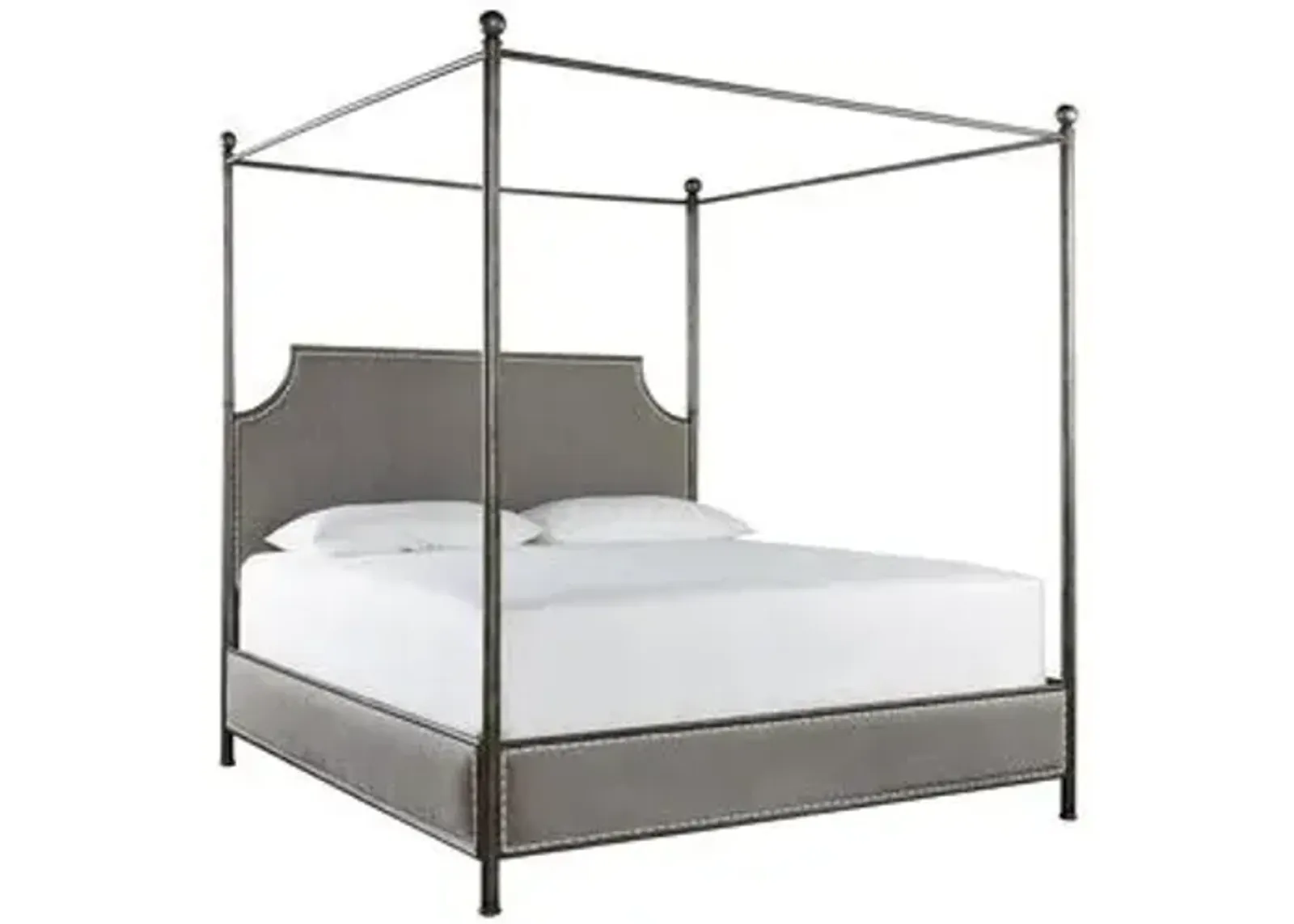 Monett Canopy Bed - Gunmetal - Gray