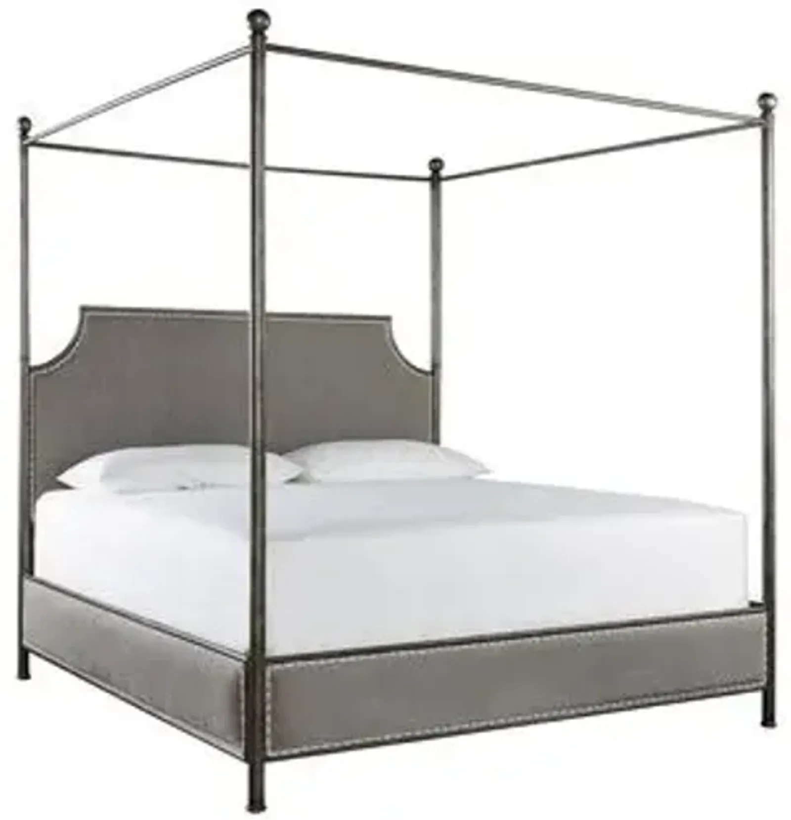 Monett Canopy Bed - Gunmetal - Gray