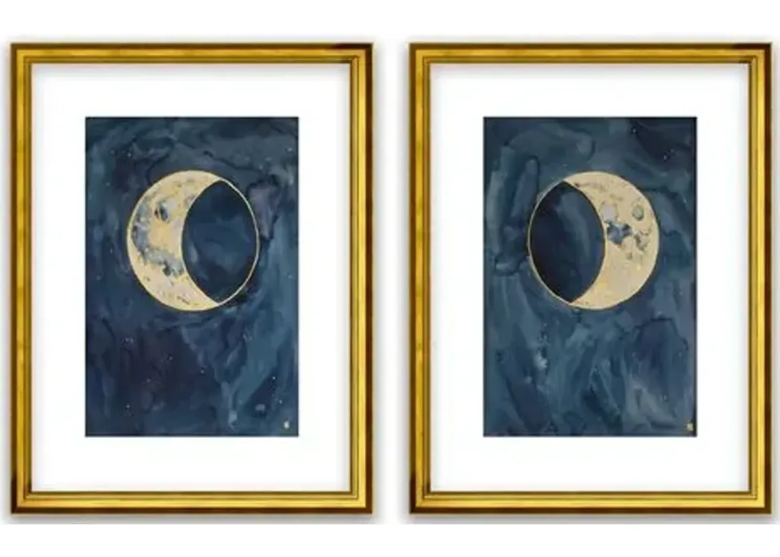 Laura Roebuck - Indigo Crescent I & II - Blue