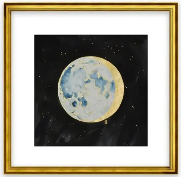 Laura Roebuck - Noir Crescent Painting - Black