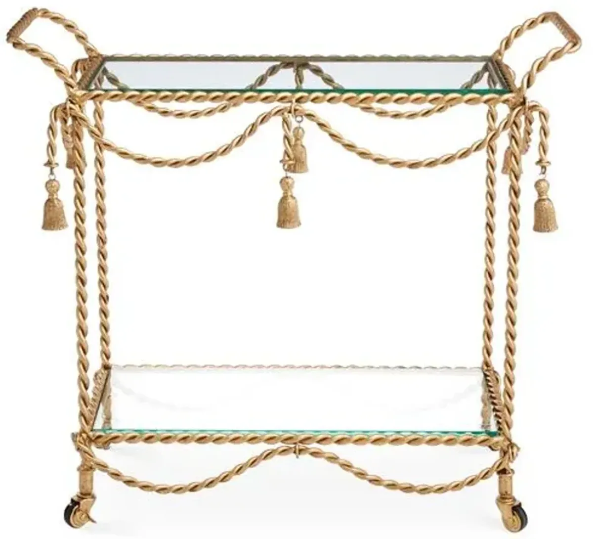 Hyannis Bar Cart - Antiqued Gold