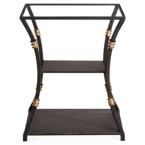 Silas Side Table - Black/Gold
