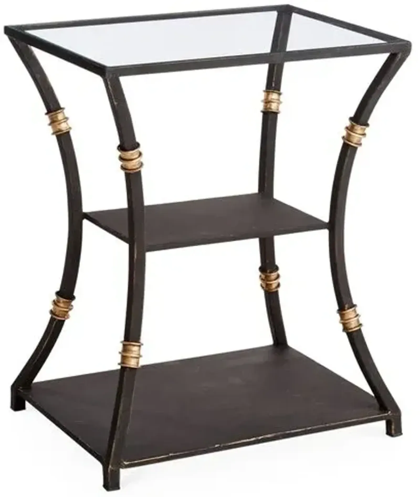 Silas Side Table - Black/Gold