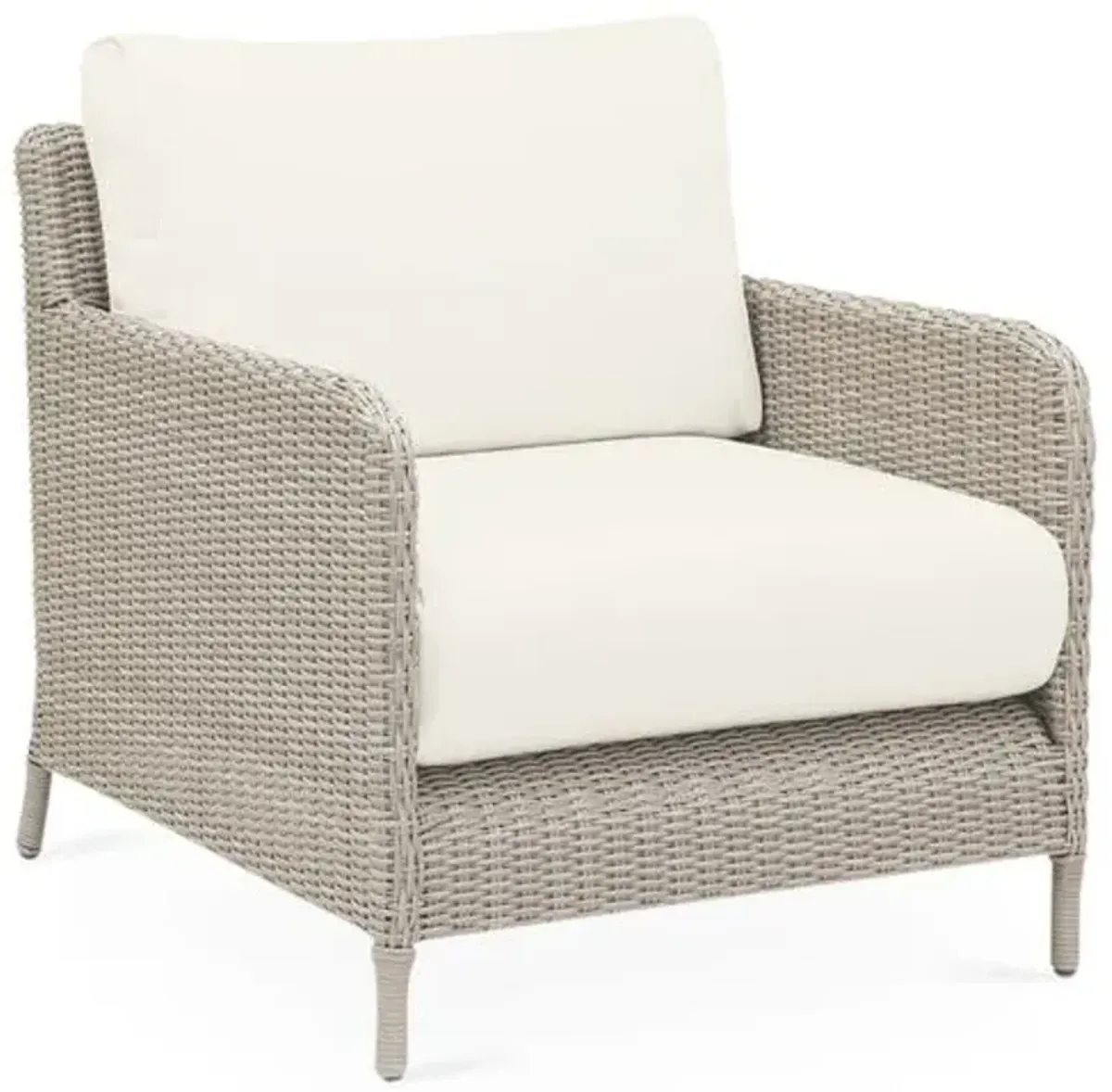 Maye Outdoor Aluminum/Resin Wicker Club Chair