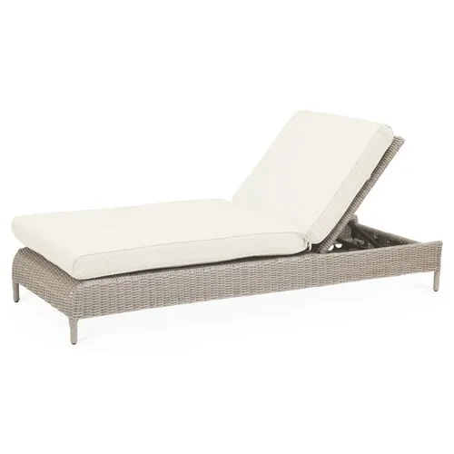 Maye Outdoor Chaise - Natural Sunbrella - Ivory - Comfortable, Sturdy, Stylish