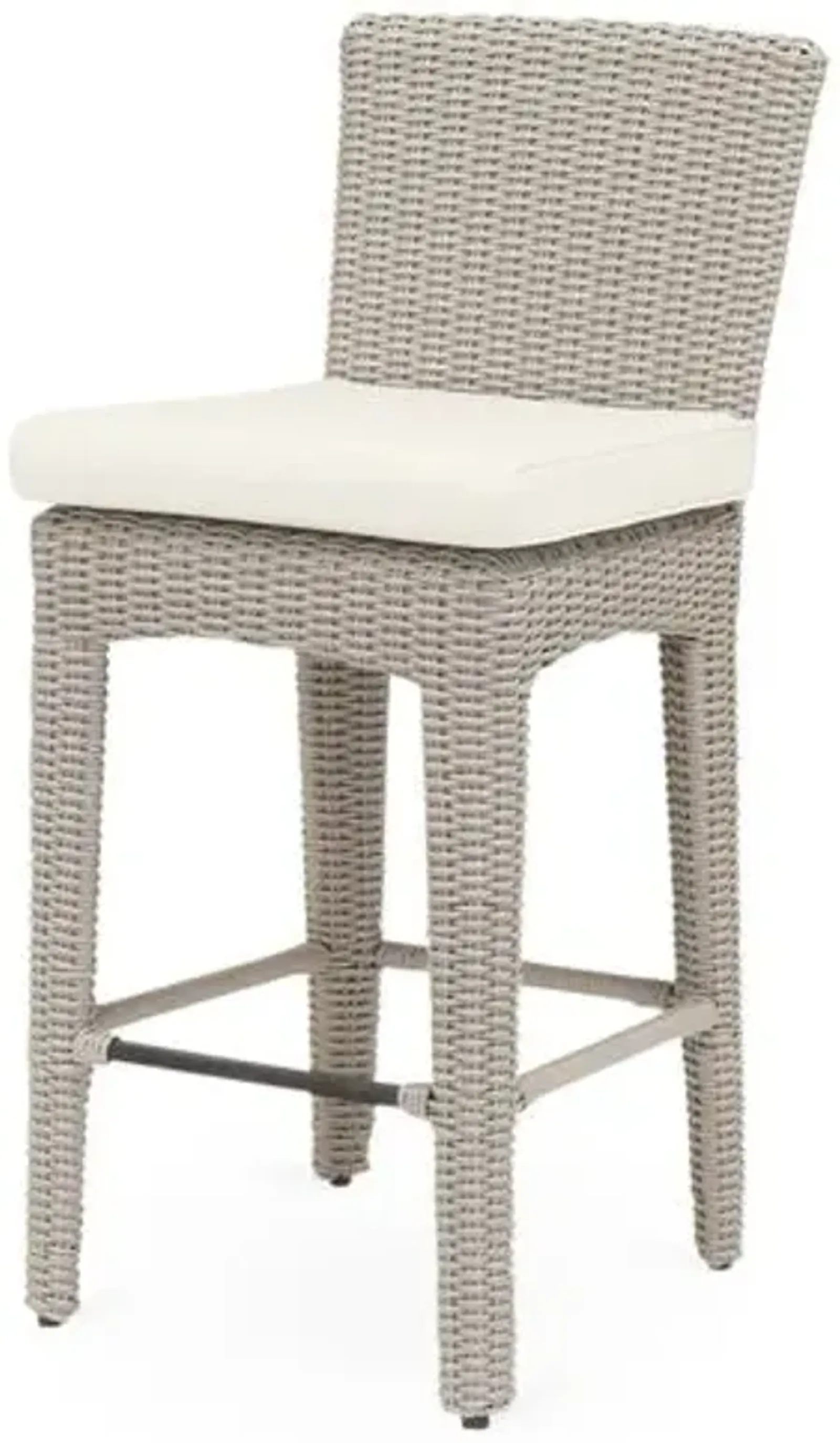 Maye Outdoor Barstool - Natural Sunbrella - Ivory