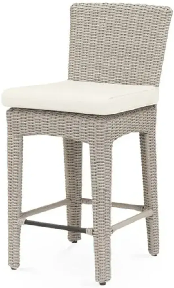 Maye Outdoor Aluminum/Resin Wicker Counter Stool