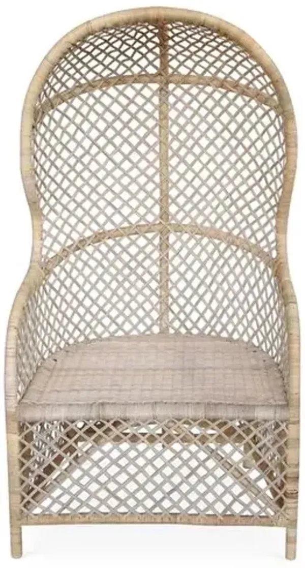 Gigi Canopy Chair - Beige - Noir - Handcrafted