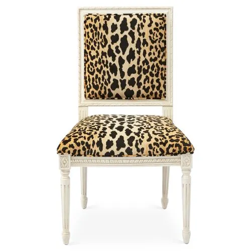 Exeter Side Chair - Leopard - Black