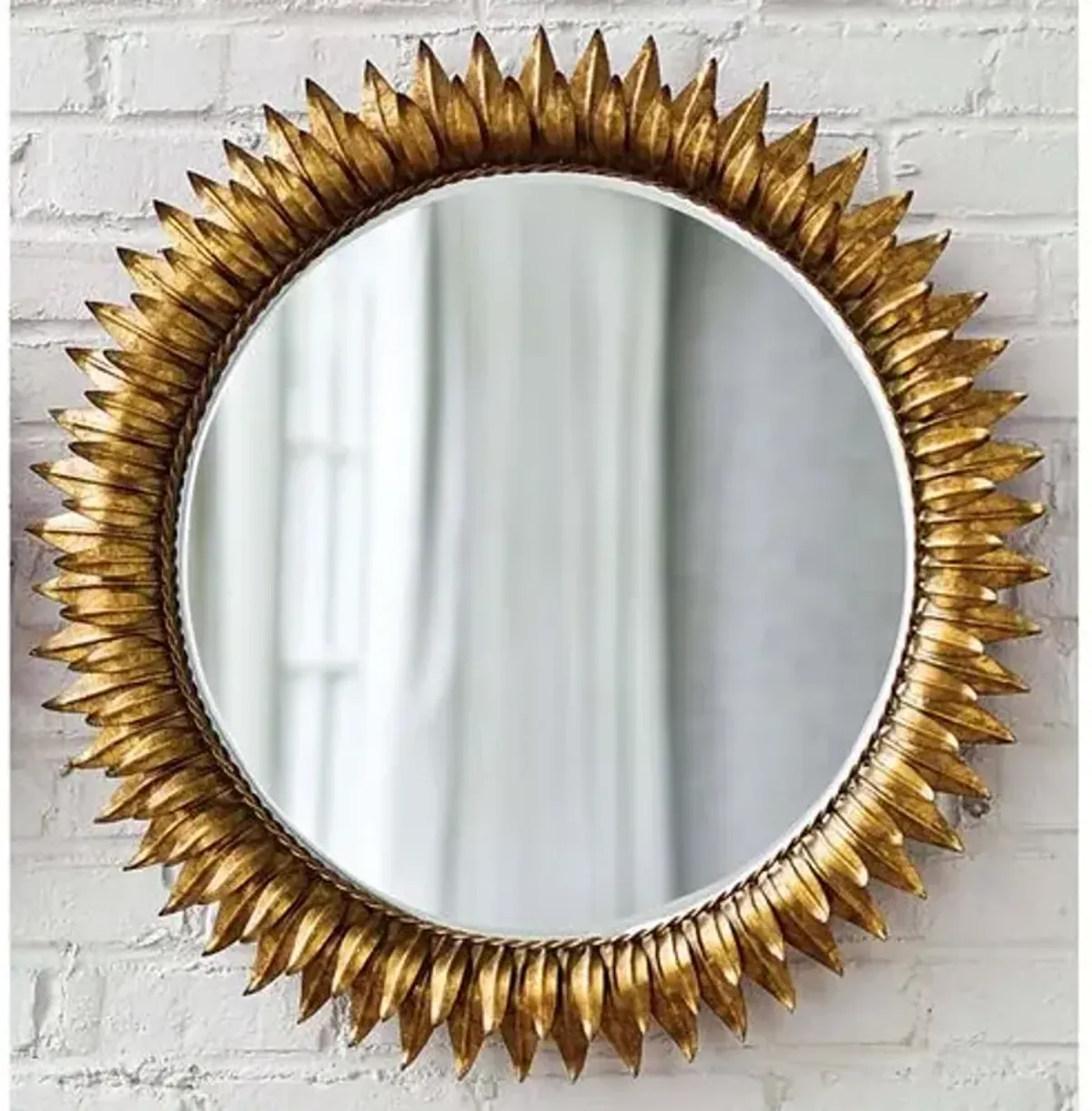 Sunflower Small Wall Mirror - Gold - Regina Andrew