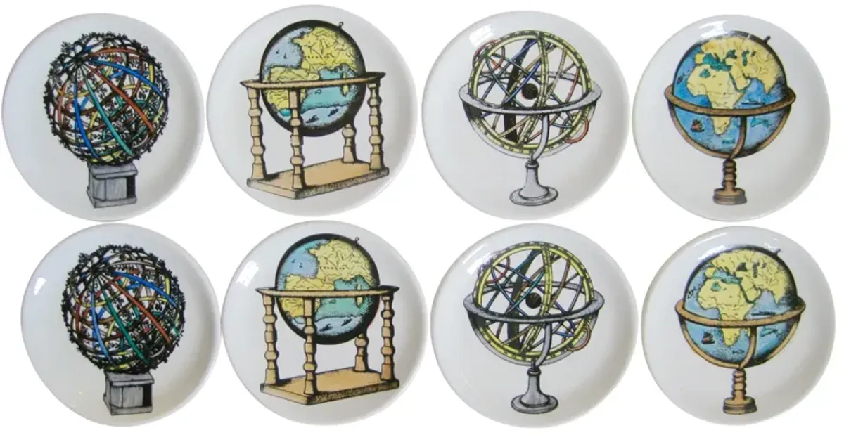 Fornasetti-Style Italian Coasters - Set of 8 - The Emporium Ltd. - Gray