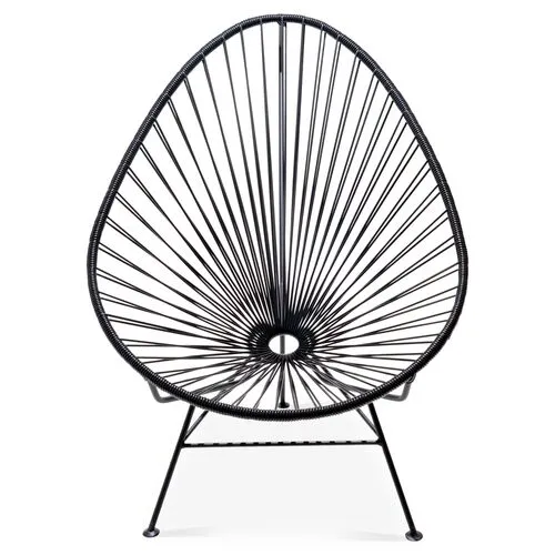 Acapulco Outdoor Lounge Chair - Black - Mexa - Handcrafted