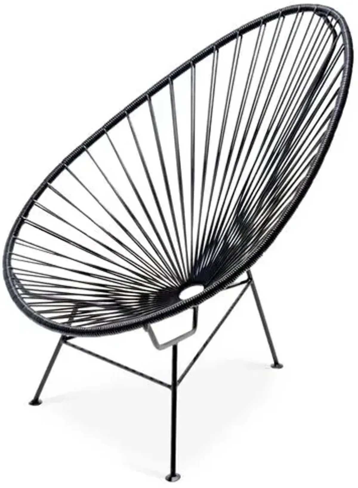 Acapulco Outdoor Lounge Chair - Black - Mexa - Handcrafted