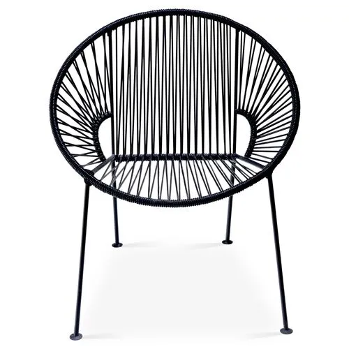 Ixtapa Outdoor Lounge Chair - Black - Mexa - Handcrafted