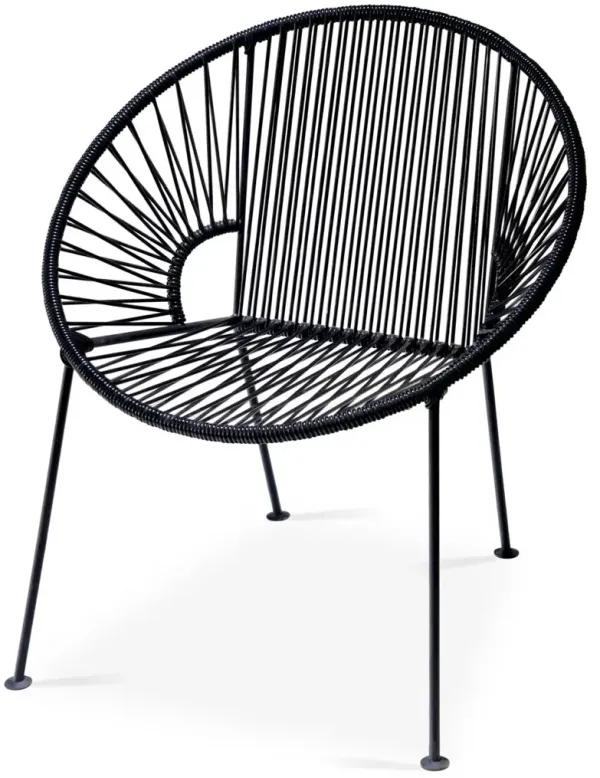 Ixtapa Outdoor Lounge Chair, Black