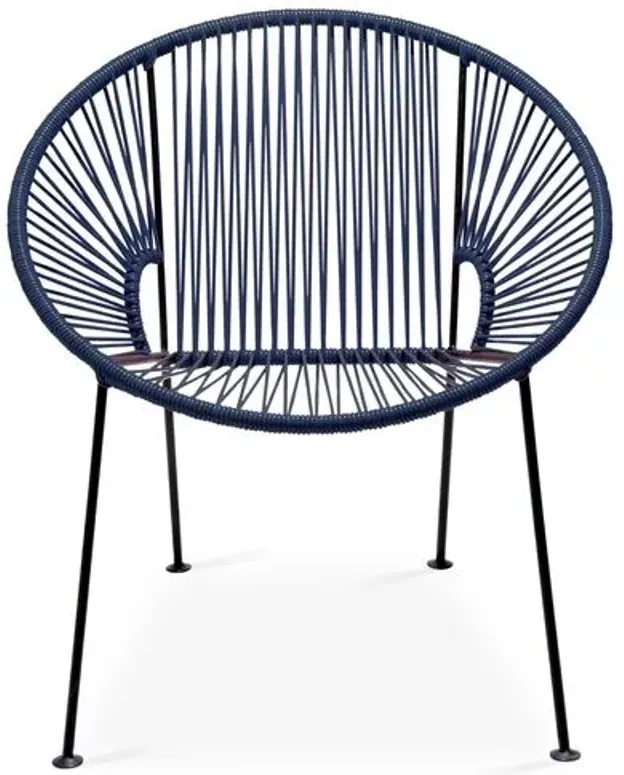 Ixtapa Outdoor Lounge Chair - Navy - Mexa - Handcrafted