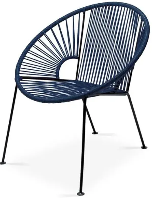 Ixtapa Outdoor Lounge Chair - Navy - Mexa - Handcrafted