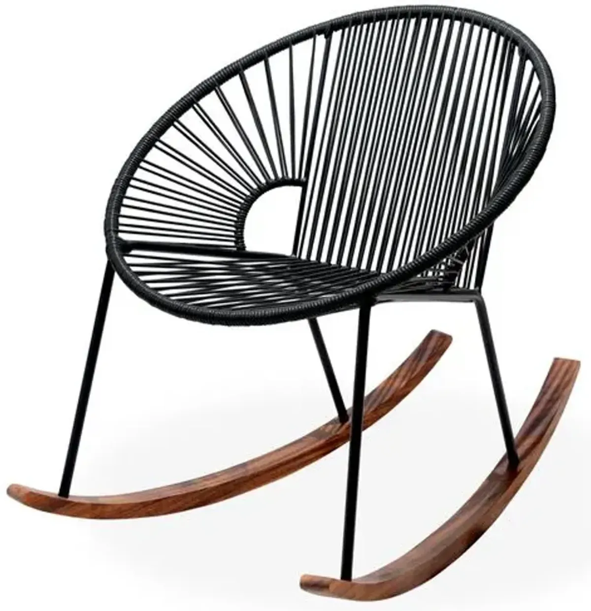 Ixtapa Rocking Chair - Black - Mexa - Handcrafted