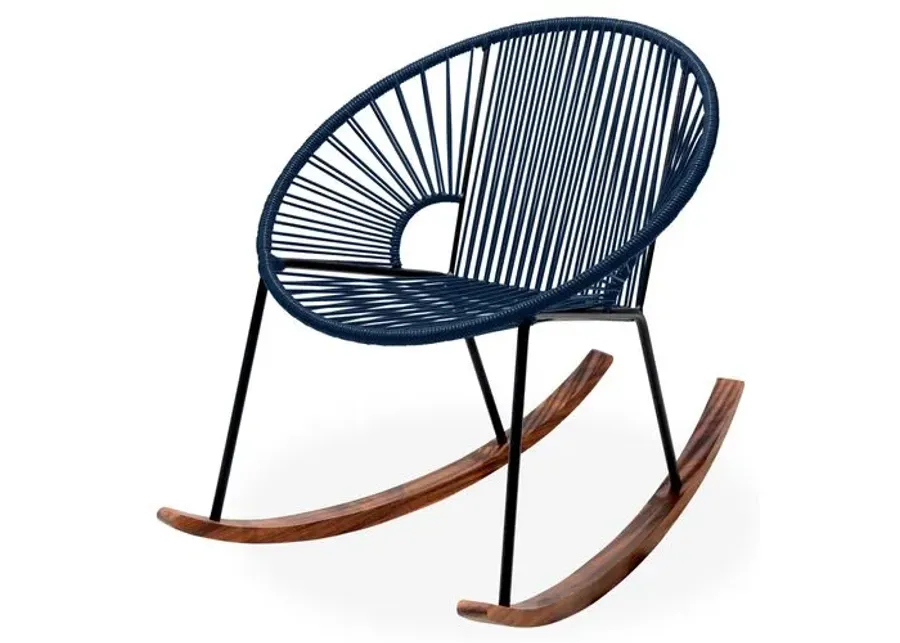 Ixtapa Rocking Chair - Navy - Mexa - Handcrafted - Blue