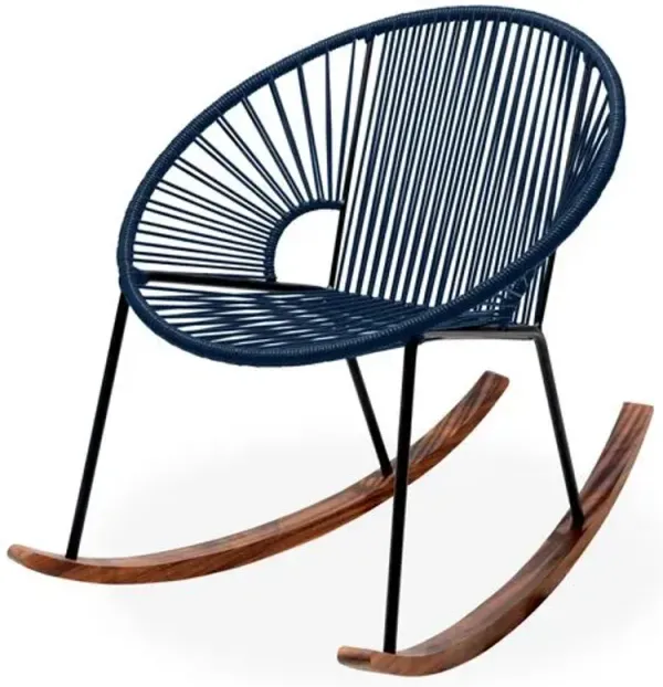Ixtapa Rocking Chair - Navy - Mexa - Handcrafted - Blue
