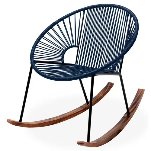 Ixtapa Rocking Chair - Navy - Mexa - Handcrafted - Blue