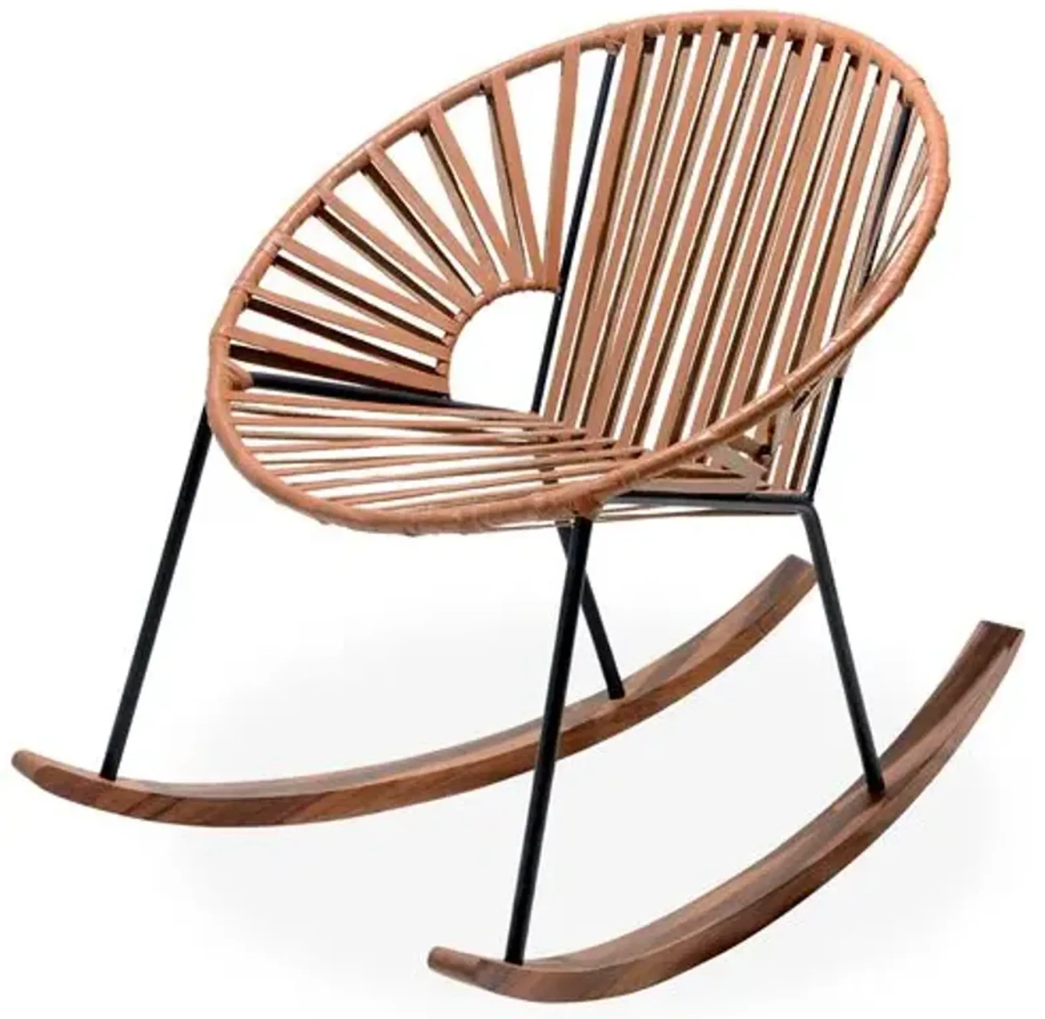 Ixtapa Rocking Chair - Camel Brown - Mexa - Handcrafted | Furniture.com