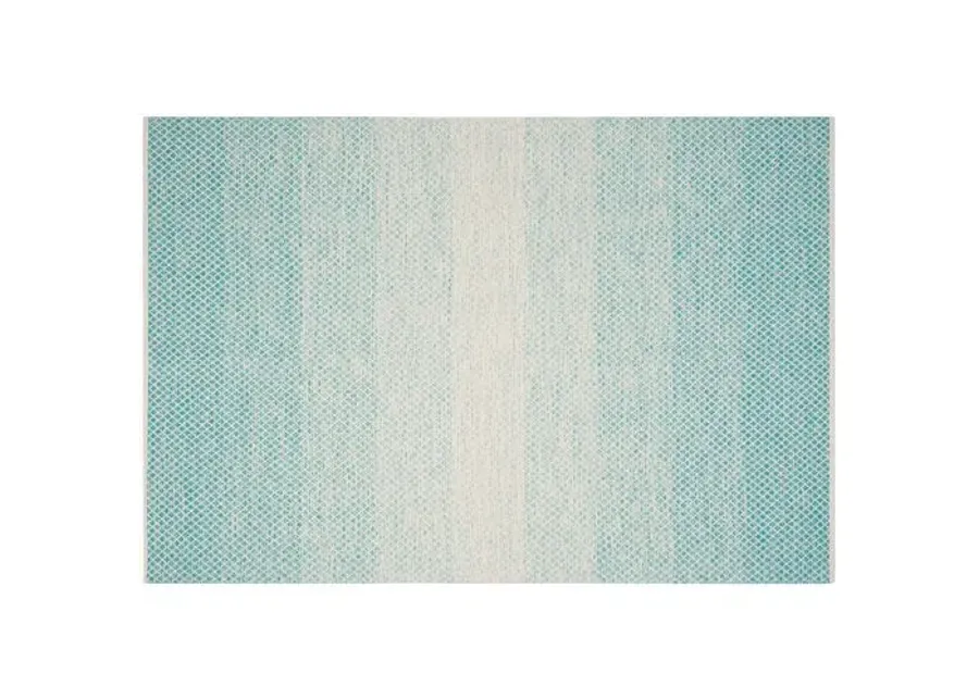 Diamante Rug - Turquoise/Ivory - Blue - Blue