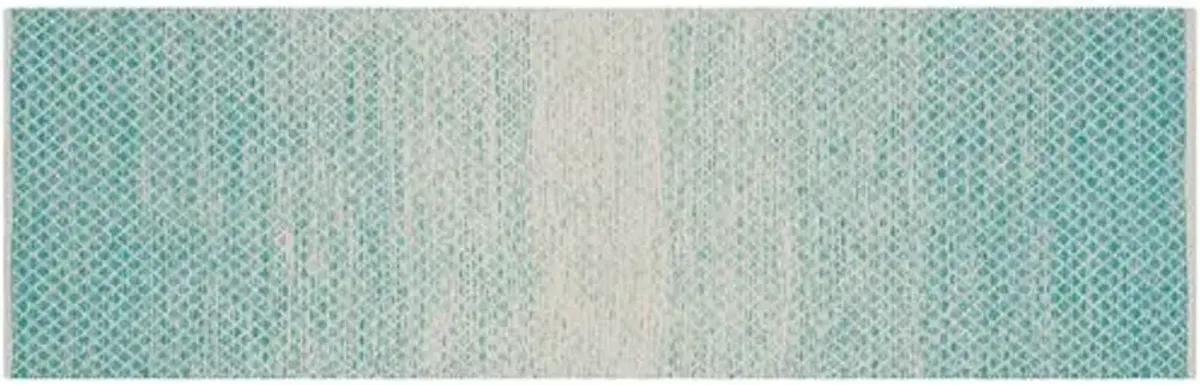 Diamante Rug - Turquoise/Ivory - Blue - Blue