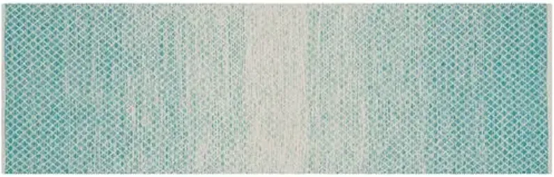 Diamante Rug - Turquoise/Ivory - Blue - Blue