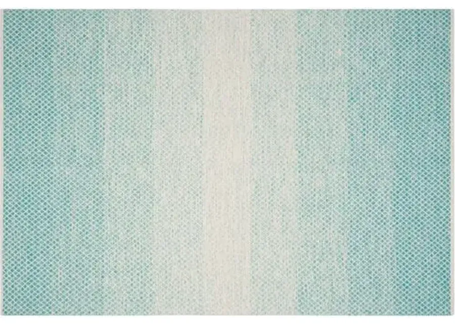 Diamante Rug - Turquoise/Ivory - Blue - Blue