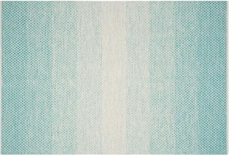 Diamante Rug - Turquoise/Ivory - Blue - Blue