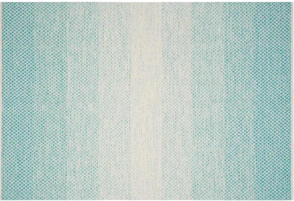 Diamante Rug - Turquoise/Ivory - Blue - Blue