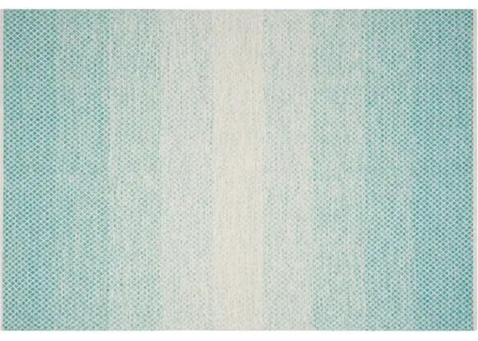 Diamante Rug - Turquoise/Ivory - Blue - Blue