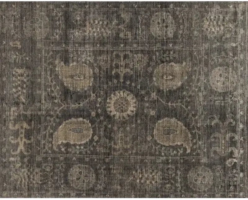 Mina Hand-Knotted Rug - Taupe/Gray - Gray