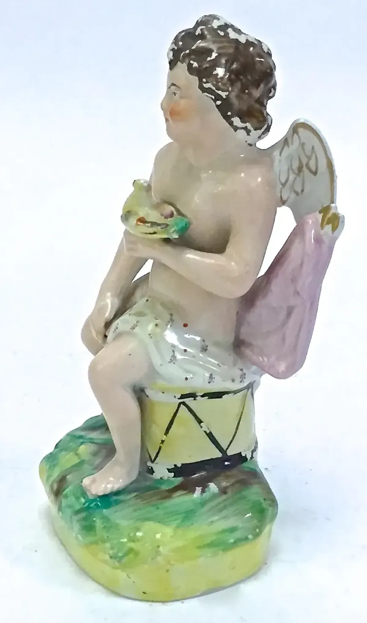 Staffordshire Cherub Figurine - Vermilion Designs - Beige