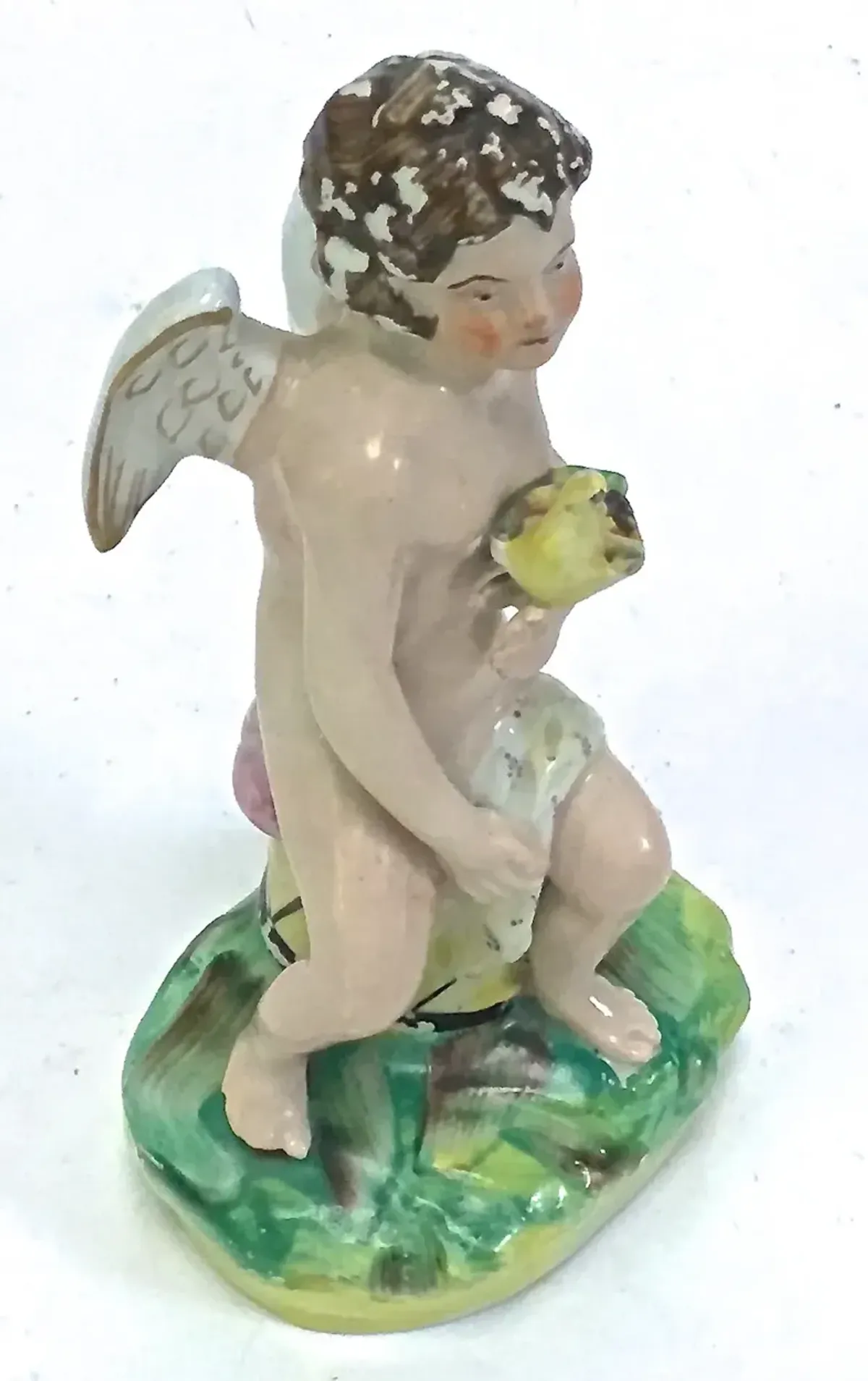 Staffordshire Cherub Figurine - Vermilion Designs - Beige