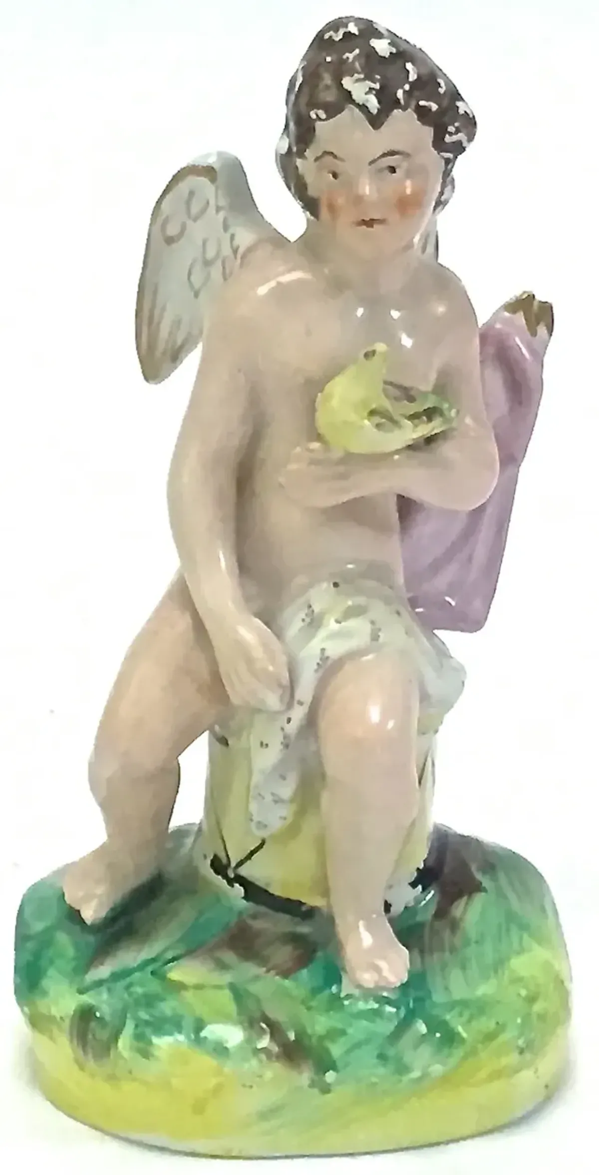 Staffordshire Cherub Figurine - Vermilion Designs - Beige