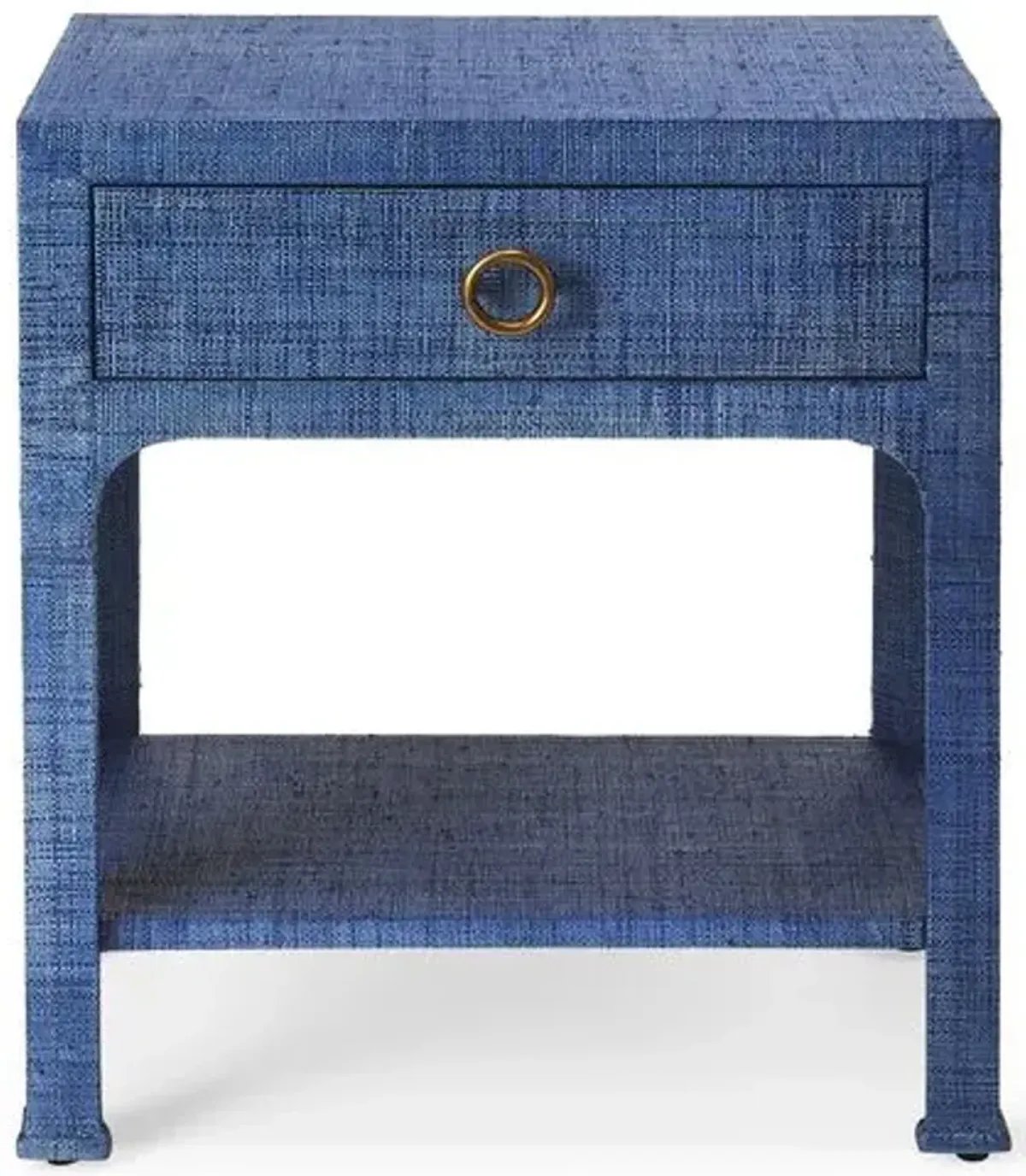 Kos 1-Drawer Raffia Nightstand