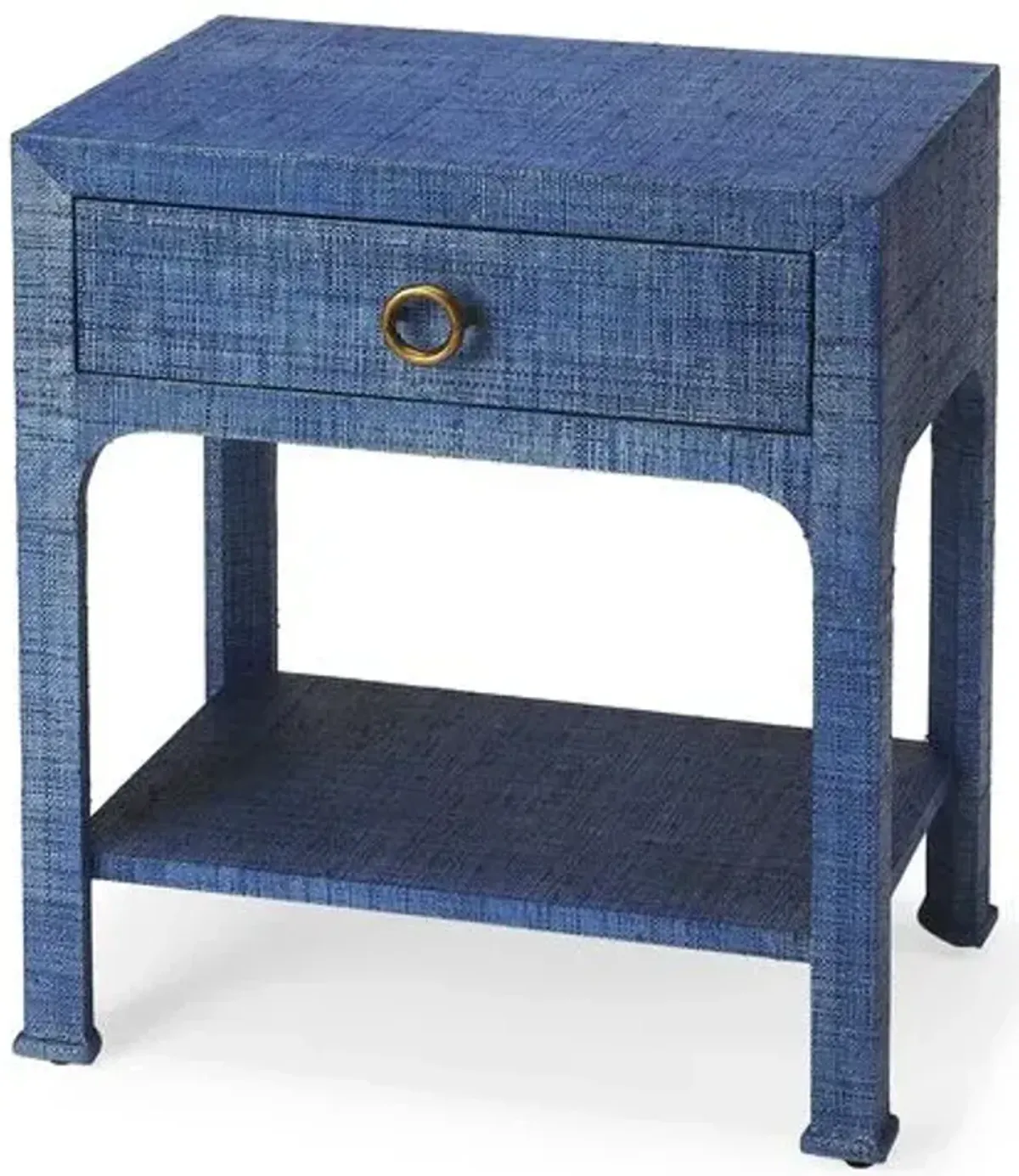 Kos 1-Drawer Raffia Nightstand