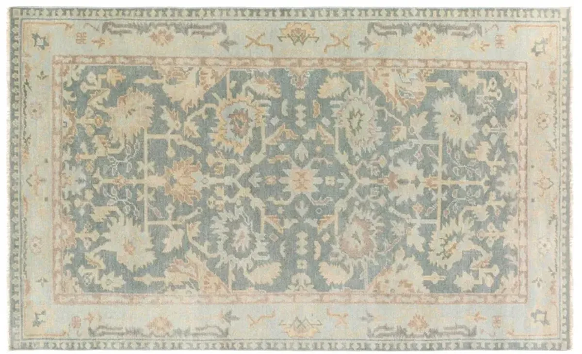Baen Rug, Slate/Seafoam